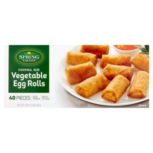 Spring Valley Cocktail Size Vegetable Egg Rolls, 40 count, 32 oz