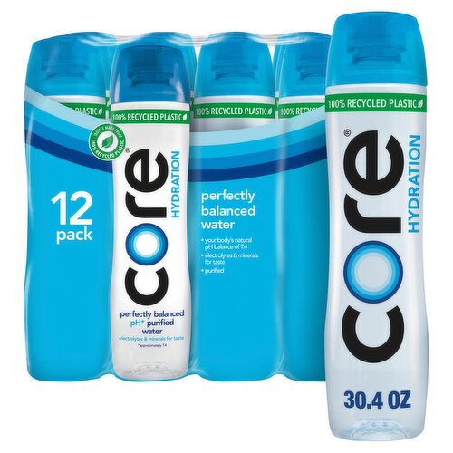 Core Hydration Purified Water, 30.4 fl oz,12 count