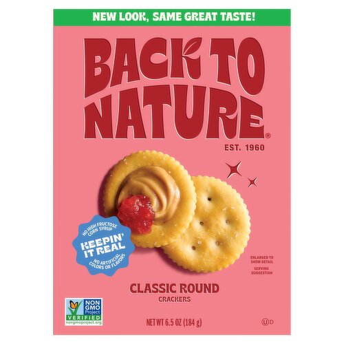 Back to Nature Classic Round Crackers, 6.5 oz