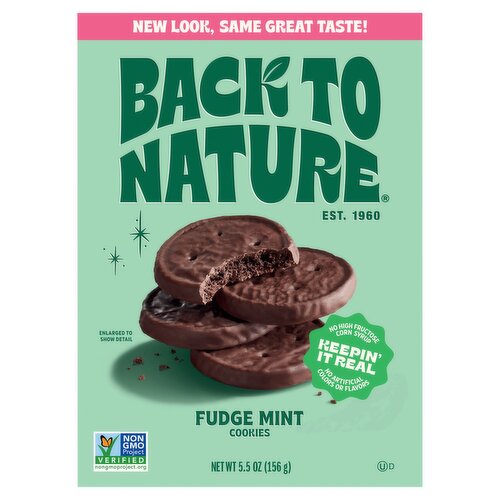 Back to Nature Fudge Mint Cookies, 5.5 oz