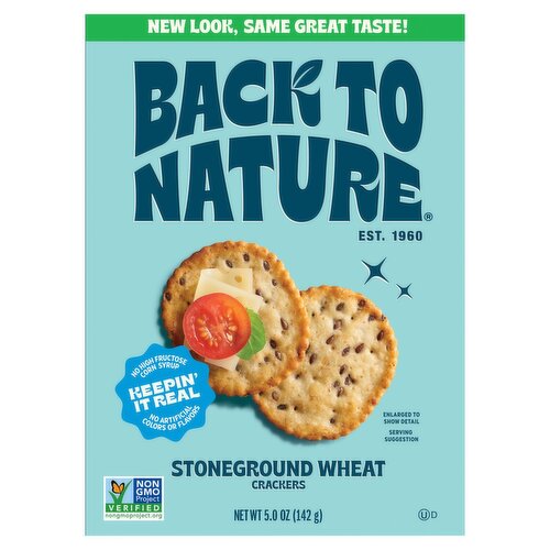 Back to Nature Stoneground Wheat Crackers, 5.0 oz