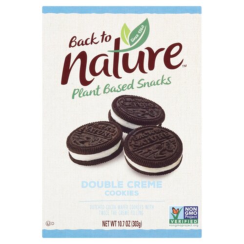 Back to Nature Plant Based Snacks Double Creme Cookies, 10.7 oz