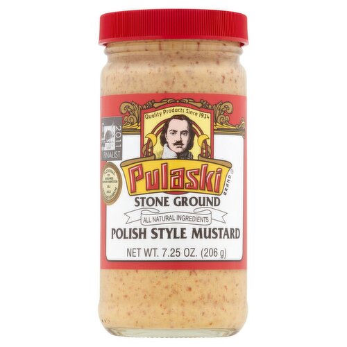 Pulaski Stone Ground Polish Style Mustard, 7.25 oz