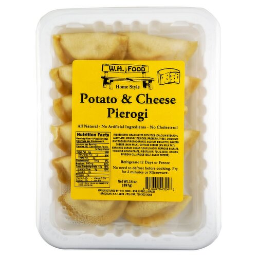 W.H. Food Home Style Potato & Cheese Pierogi, 14 oz