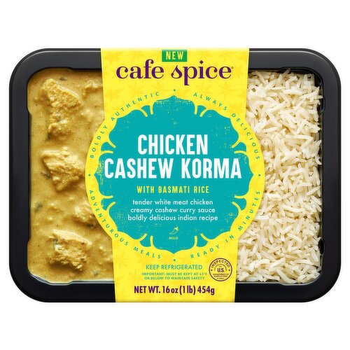 Cafe Spice Chicken Cashew Korma with Basmati Rice, 16 oz