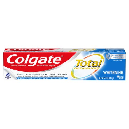 Colgate Total Whitening Toothpaste, 5.1 oz