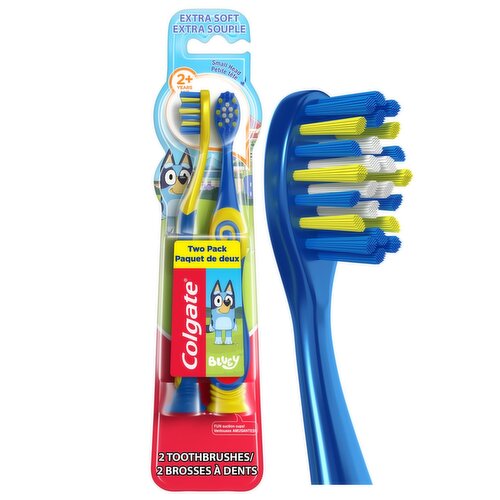 Colgate Bluey Extra Soft Toothbrushes, 2+ Years, 2 count