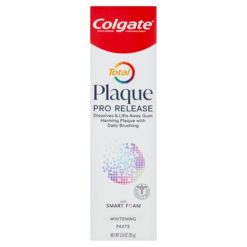 Colgate Total Plaque Pro Release Whitening Paste, 3.0 oz