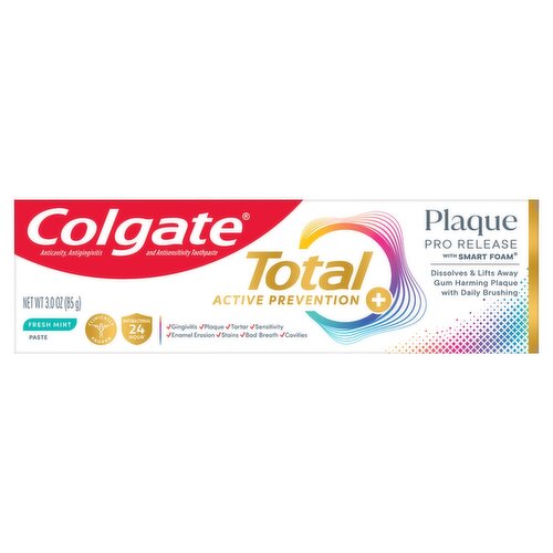 Colgate Total Plaque Pro Release Fresh Mint Paste, 3.0 oz