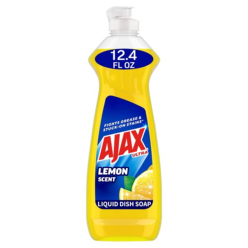 Ajax Ultra Lemon Scent Super Degreaser Dish Liquid, 12.4 fl oz