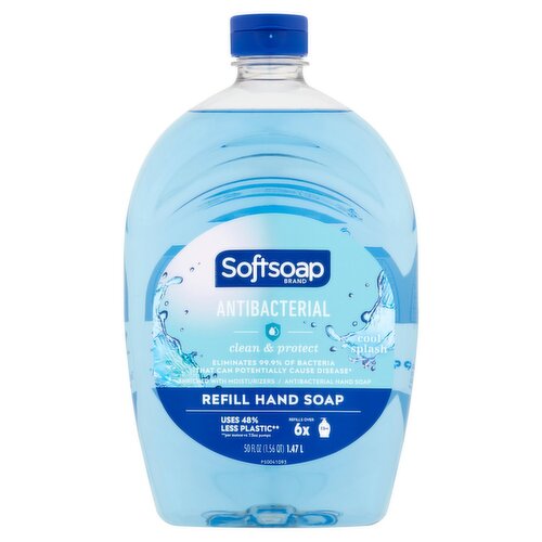 Softsoap Cool Splash Scent Antibacterial Refill Hand Soap, 50 fl oz