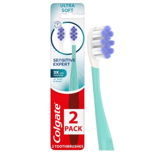 Colgate Sensitive Expert Ultra Soft Toothbrushes, 2 count