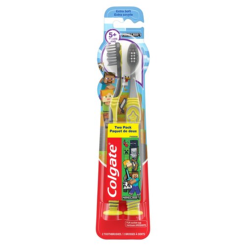 Colgate Minecraft Extra Soft Toothbrushes, 5+ Years, 2 count