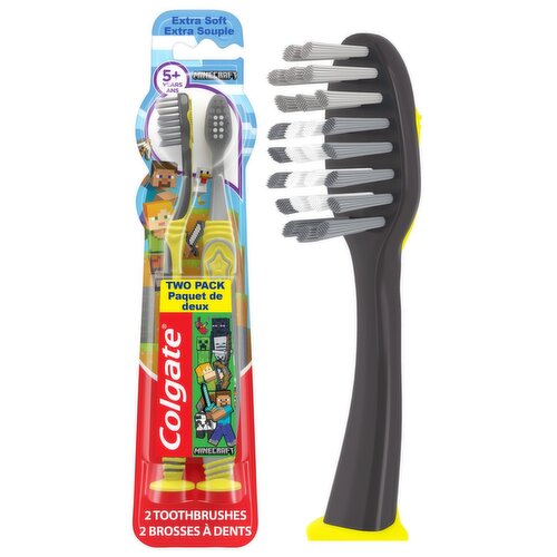 Colgate Minecraft Extra Soft Toothbrushes, 5+ Years, 2 count