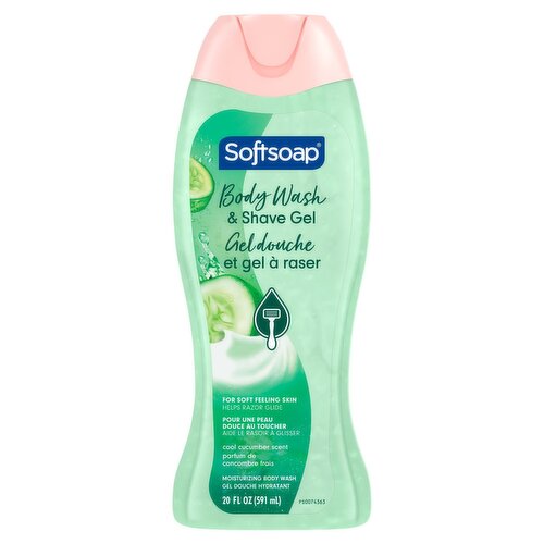 Softsoap Cool Cucumber Scent Moisturizing Body Wash & Shave Gel, 20 fl oz