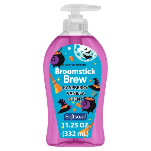Softsoap Broomstick Brew Raspberry Vanilla Scent Hand Soap Limited Edition, 11.25 fl oz