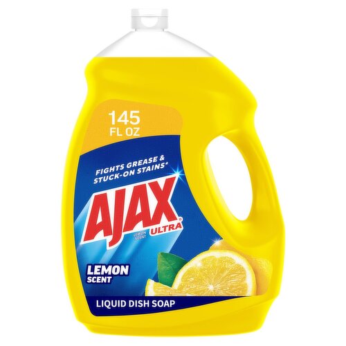Ajax Ultra Lemon Scent Super Degreaser Dish Liquid Value Size, 145 fl oz