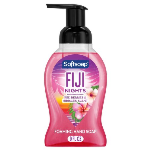 Softsoap Fiji Nights Red Berries & Hibiscus Scent Foaming Hand Soap Limited Edition, 9 fl oz