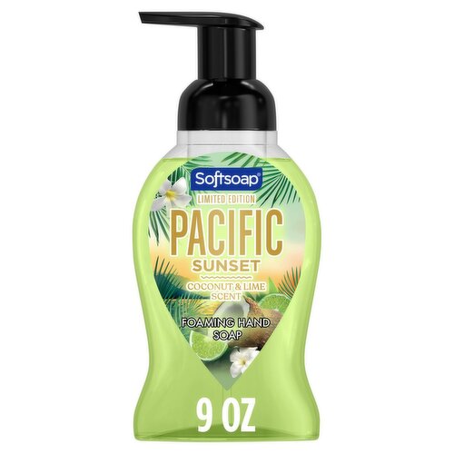 Softsoap Limited Edition Pacific Sunset Foaming Liquid Hand Soap, Coconut and Lime Scent, 9 fl oz
