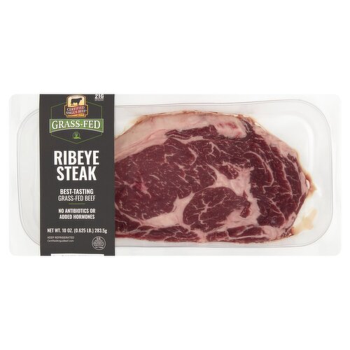 Certified Angus Beef Grass-Fed Ribeye Steak, 10 oz
