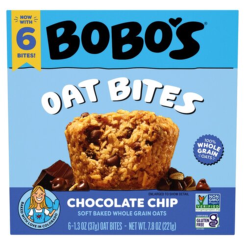 Bobo's Chocolate Chip Oat Bites, 1.3 oz, 6 count