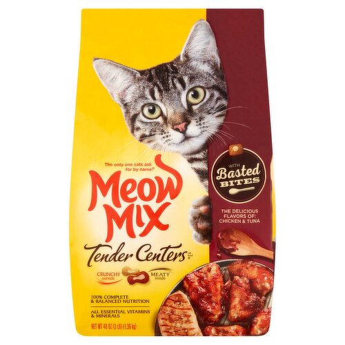 Meow Mix Tender Centers Chicken & Tuna with Basted Bites Cat Food, 48 oz