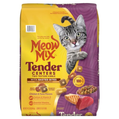 Meow Mix Tender Centers Chicken & Tuna Flavors Complete Cat Food, 14.2 lb