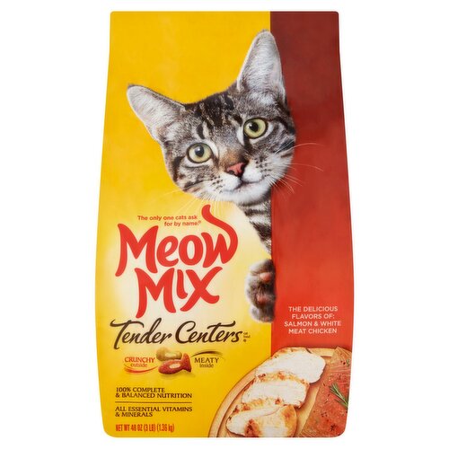 Meow Mix Tender Centers Salmon & White Meat Chicken Cat Food, 48 oz