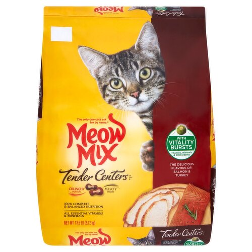 Meow Mix Tender Centers Salmon & Turkey Cat Food, 13.5 lb