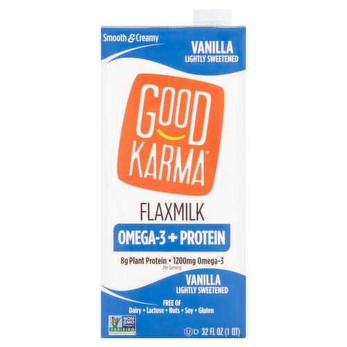 Good Karma Omega-3 + Protein Vanilla Lightly Sweetened Flaxmilk, 32 fl oz