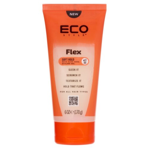 Eco Style Flex Soft Hold with Aloe Vera Styling Gel, 6 oz