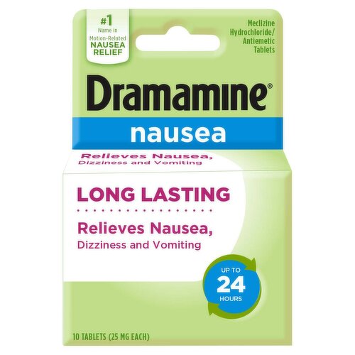 Dramamine Nausea Relief Tablets, 25mg, 10 Count