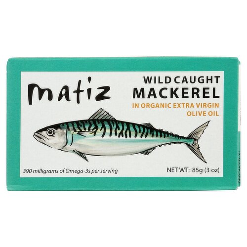 Matiz Wild Caught Mackerel in Organic Extra Virgin Olive Oil, 3 oz