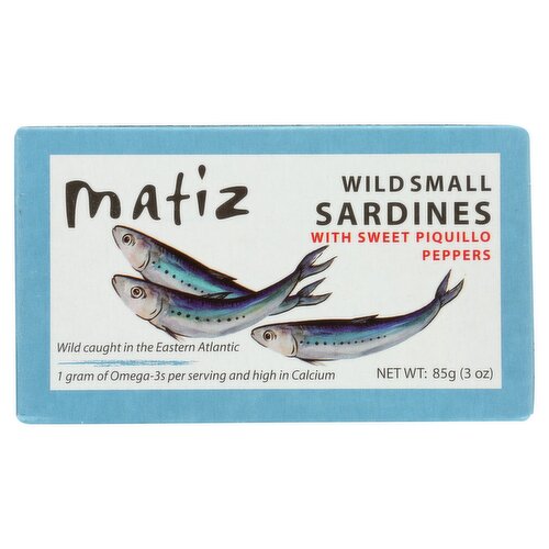 Matiz Wild Small Sardines with Sweet Piquillo Peppers, 3 oz