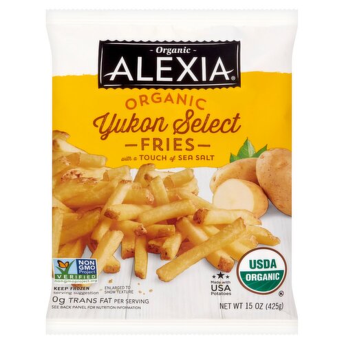 Alexia Organic Yukon Select Fries with a Touch of Sea Salt, 15 oz