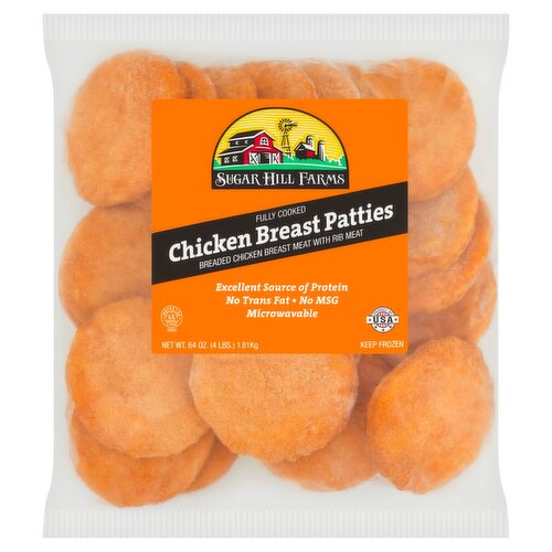 Sugar Hill Farms Chicken Breast Patties, 64 oz