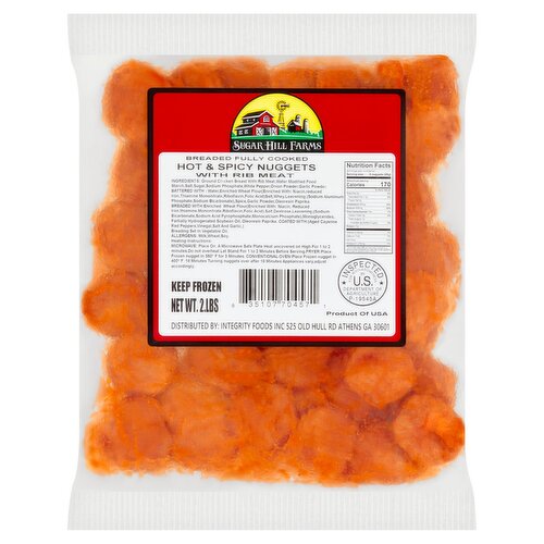 Sugar Hill Farms Breaded Hot &amp; Spicy Nuggets with Rib Meat, 2 lbs 