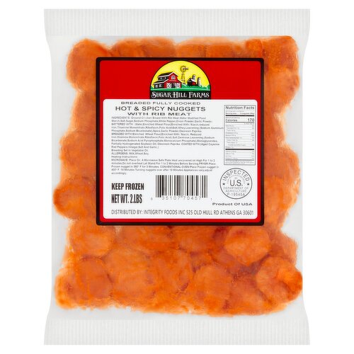 Sugar Hill Farms Breaded Hot & Spicy Nuggets with Rib Meat, 2 lbs