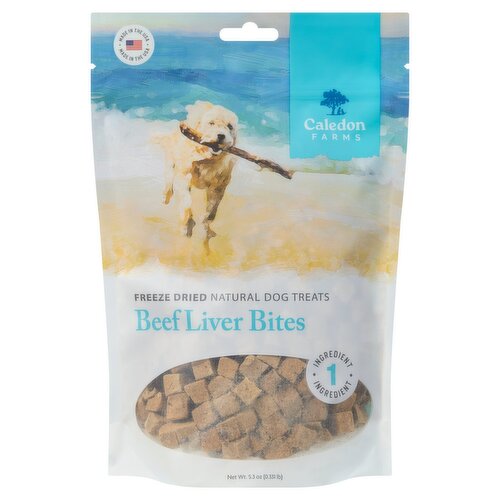 Caledon Farms Beef Liver Bites Freeze Dried Natural Dog Treats, 5.3 oz