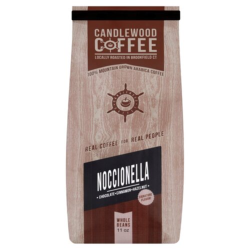 Candlewood Coffee Noccionella Chocolate Cinnamon Hazelnut Whole Beans Arabica Coffee, 11 oz