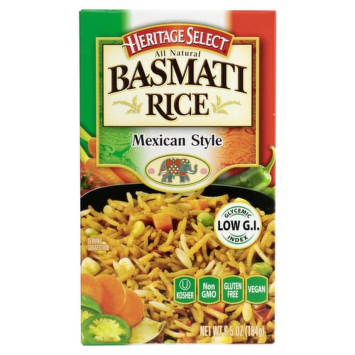 Heritage Select Mexican Style Basmati Rice, 6.5 oz