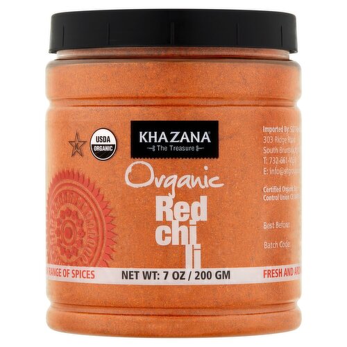 Khazana Organic Red Chili, 7 oz