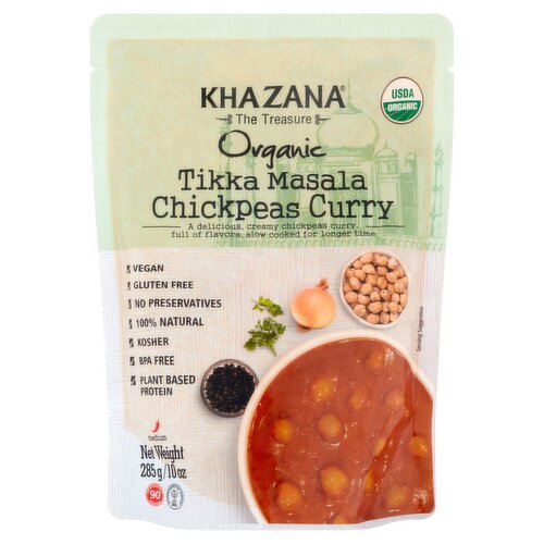 Khazana Organic Tikka Masala Chickpeas Curry, 10 oz