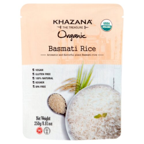 Khazana Organic Basmati Rice, 8.81 oz