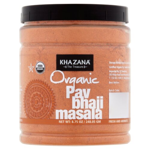 Khazana Organic Pav Bhaji Masala, 8.75 oz