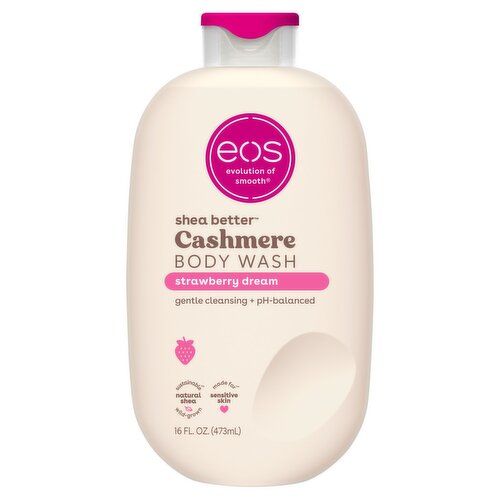eos Shea Better Strawberry Dream Cashmere Body Wash, 16 fl oz