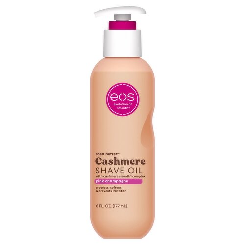 eos Shea Better Pink Champagne Cashmere Shave Oil, 6 fl oz