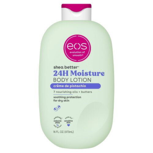 eos Shea Better Crème de Pistachio 24h Moisture Body Lotion, 16 fl oz