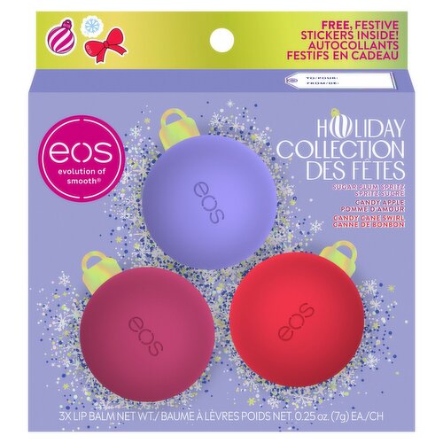 Evolution of Smooth Holiday Collection Lip Balm, 3 count, 0.25 oz