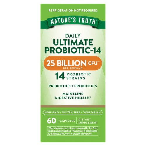 Nature's Truth Vitamins Ultimate Probiotic-14 Dietary Supplement, 60 count